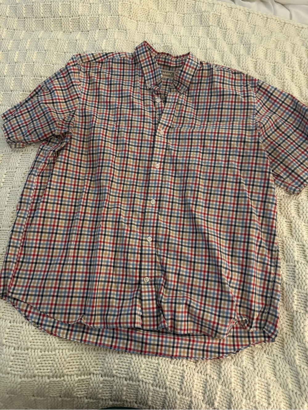 Duluth Trading Co 2XL Short Sleeve Plaid Button Down
